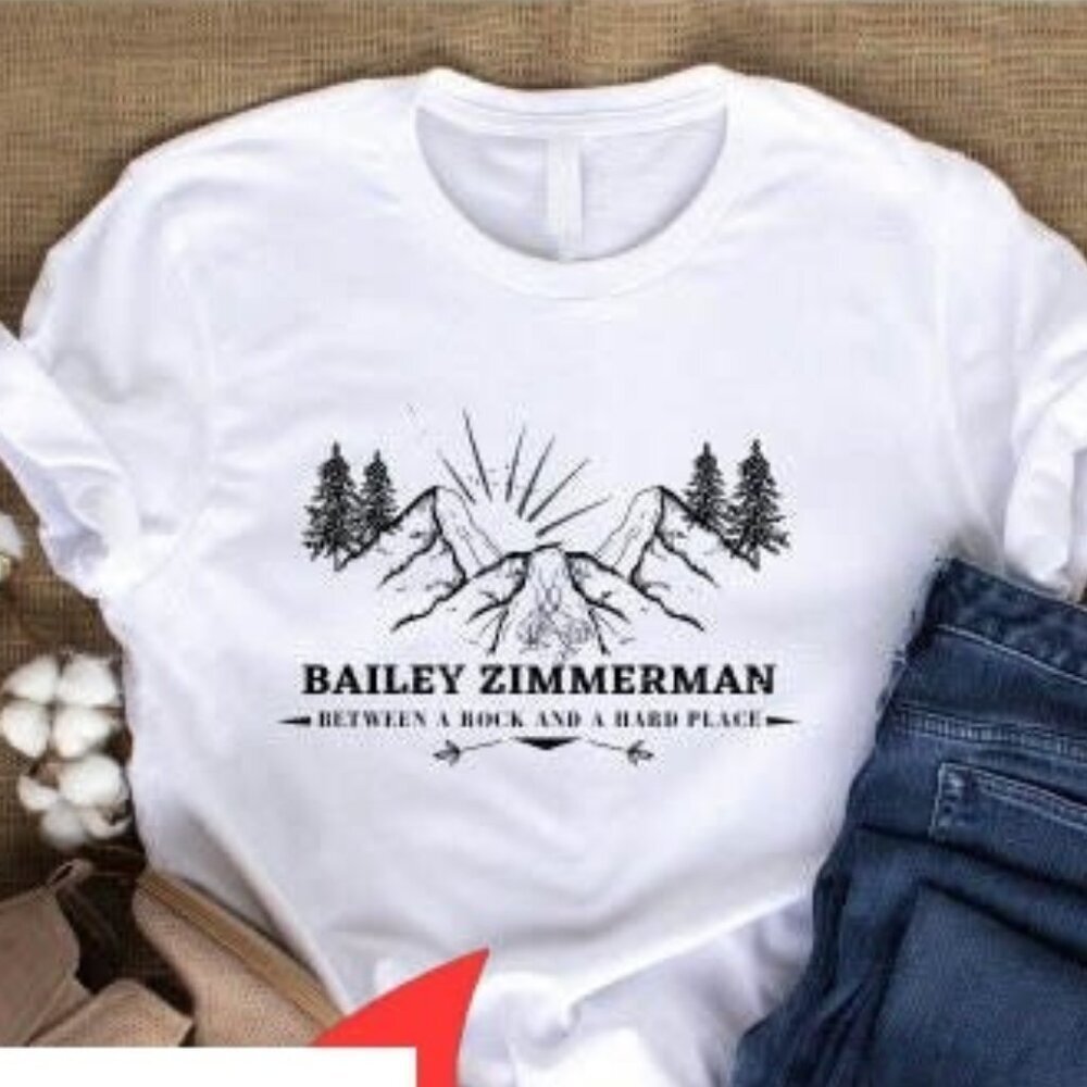 Bailey Zimmerman T-Shirt Between A Rock And A Hard Place Tee, Fan Tee